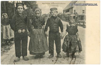 ansichtkaart: Axel, Axelsche Boerenkinderen