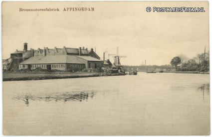 ansichtkaart: Appingedam, Bronsmotorenfabriek