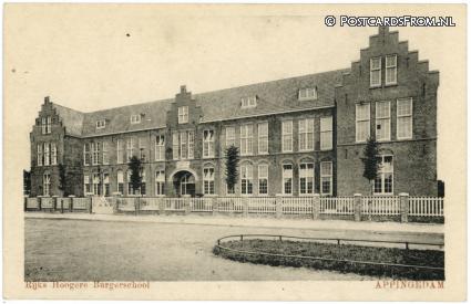 Appingedam, Rijks Hoogere Burgerschool ansichtkaart: Appingedam, Rijks Hoogere Burgerschool