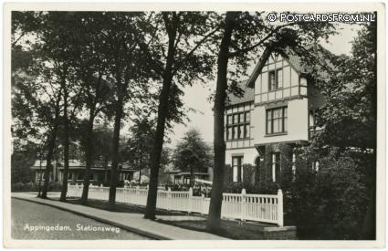 Appingedam, Stationsweg ansichtkaart: Appingedam, Stationsweg
