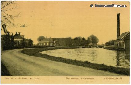 Appingedam, Draaibrug, Tjamsweer ansichtkaart: Appingedam, Draaibrug, Tjamsweer