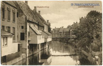Appingedam, Damsterdiep ansichtkaart: Appingedam, Damsterdiep