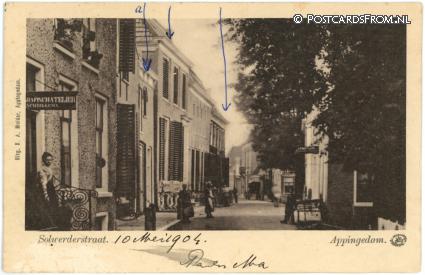 Appingedam, Solwerderstraat. Grafisch Atelier Schrikkema ansichtkaart: Appingedam, Solwerderstraat. Grafisch Atelier Schrikkema