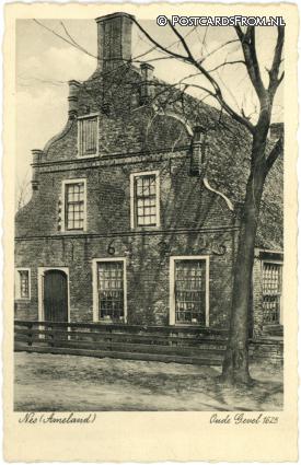 Nes Ameland, Oude Gevel 1625 ansichtkaart: Nes Ameland, Oude Gevel 1625
