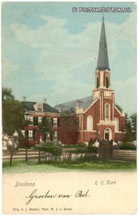 ansichtkaart: Boskoop, R.C. Kerk