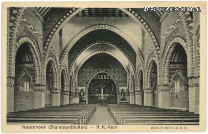 ansichtkaart: Standdaarbuiten, Noordhoek. R.K. Kerk. Arch. P. Bellot