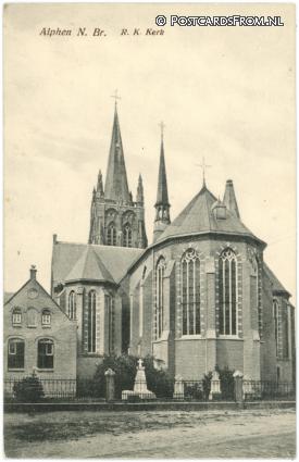ansichtkaart: Alphen NB, R.K. Kerk