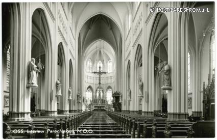 Oss, Interieur Parochiekerk M.O.O. ansichtkaart: Oss, Interieur Parochiekerk M.O.O.