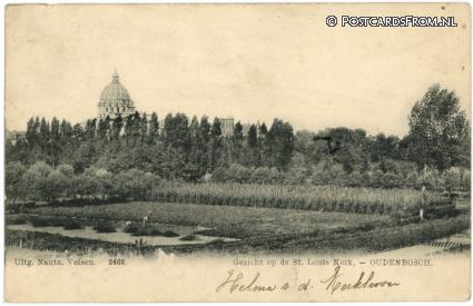 Oudenbosch, Gezicht op de St. Louis Kerk ansichtkaart: Oudenbosch, Gezicht op de St. Louis Kerk
