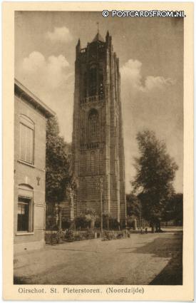 ansichtkaart: Oirschot, St. Pieterstoren. Noordzijde