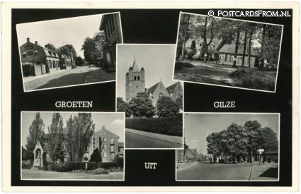 ansichtkaart: Gilze, Groeten uit