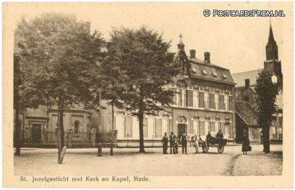Made, St. Jozefgesticht met Kerk en Kapel ansichtkaart: Made, St. Jozefgesticht met Kerk en Kapel