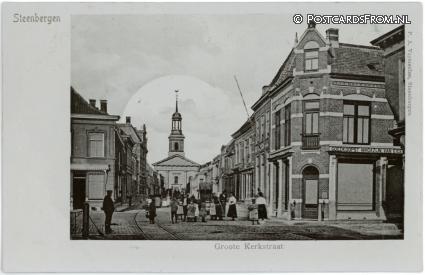 ansichtkaart: Steenbergen NB, Groote Kerkstraat