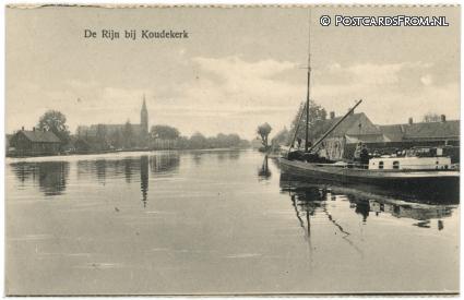 ansichtkaart: Koudekerk ad Rijn, De rijn bij Koudekerk