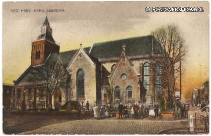ansichtkaart: Leerdam, Ned. Herv. Kerk