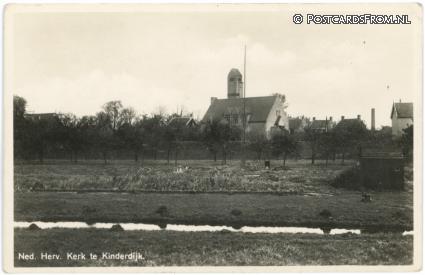 Kinderdijk, Ned. Herv. Kerk ansichtkaart: Kinderdijk, Ned. Herv. Kerk