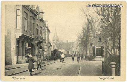 ansichtkaart: Hilversum, Langestraat