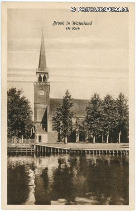 ansichtkaart: Broek in Waterland, De Kerk