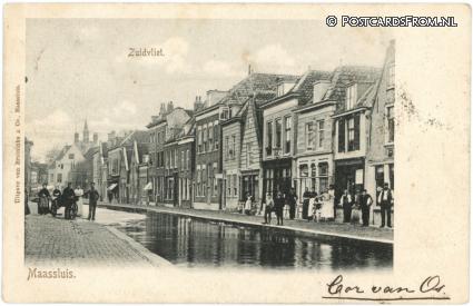 ansichtkaart: Maassluis, Zuidvliet