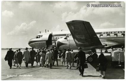 ansichtkaart: Schiphol, The Flying Dutchman 'Willem van de Velde'