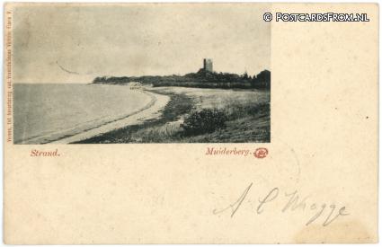ansichtkaart: Muiderberg, Strand