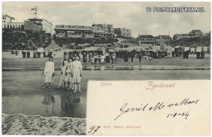 ansichtkaart: Zandvoort, Strand