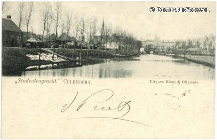 Culemborg, Studentengracht ansichtkaart: Culemborg, Studentengracht