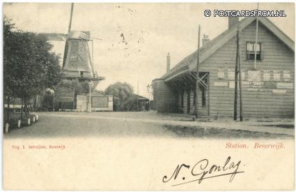 ansichtkaart: Beverwijk, Station