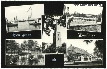 ansichtkaart: Zuidlaren, Een groet uit