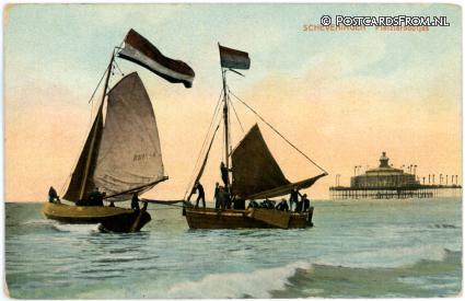 ansichtkaart: Scheveningen, Pleizierbootjes