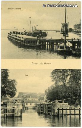 Hoorn NH, ? Houten Hoofd - Sas ansichtkaart: Hoorn NH, ? Houten Hoofd - Sas