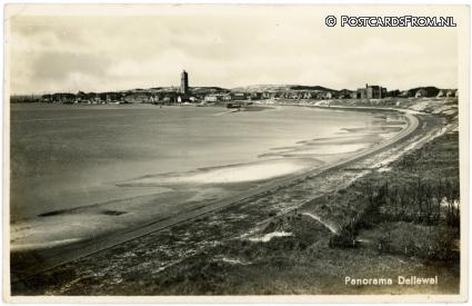 Terschelling, Panorama Dellewal ansichtkaart: Terschelling, Panorama Dellewal