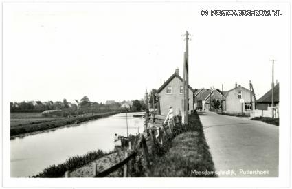 ansichtkaart: Puttershoek, Maasdamschedijk