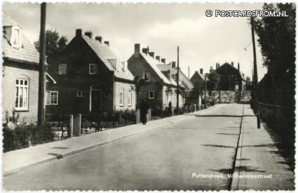 Puttershoek, Wilhelminastraat ansichtkaart: Puttershoek, Wilhelminastraat