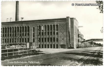 ansichtkaart: Puttershoek, Coop. Suikerfabriek