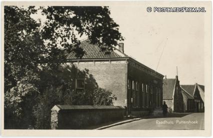 Puttershoek, Raadhuis ansichtkaart: Puttershoek, Raadhuis