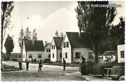 Puttershoek, Narvikstraat ansichtkaart: Puttershoek, Narvikstraat