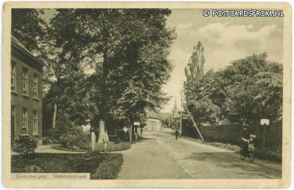 Zevenbergen, Stationsstraat ansichtkaart: Zevenbergen, Stationsstraat