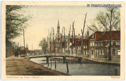 Weesp, Nieuwstad en Oude Gracht ansichtkaart: Weesp, Nieuwstad en Oude Gracht