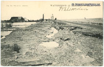 Walsoorden, ? Watersnood Zeeland Maart 1906 ansichtkaart: Walsoorden, ? Watersnood Zeeland Maart 1906