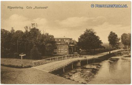 Rijpwetering, Cafe 'Rustoord' ansichtkaart: Rijpwetering, Cafe 'Rustoord'