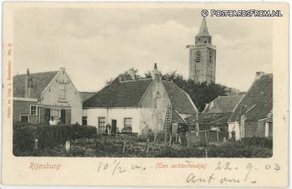 ansichtkaart: Rijnsburg, Een achterhoekje. Rijnlandsch Bierhuis