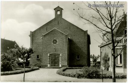 ansichtkaart: Rijnsburg, Geref. Kerk - Langevaart