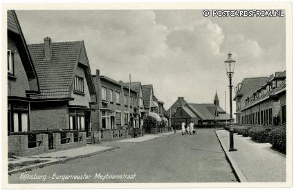 Rijnsburg, Burgemeester Meyboomstraat ansichtkaart: Rijnsburg, Burgemeester Meyboomstraat