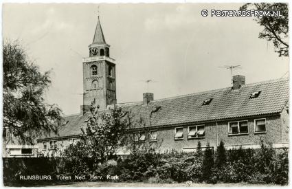Rijnsburg, Toren Ned. Herv. Kerk ansichtkaart: Rijnsburg, Toren Ned. Herv. Kerk