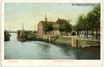 ansichtkaart: Nieuwegein Vreeswijk, Buitenkolk en R.K. Kerk