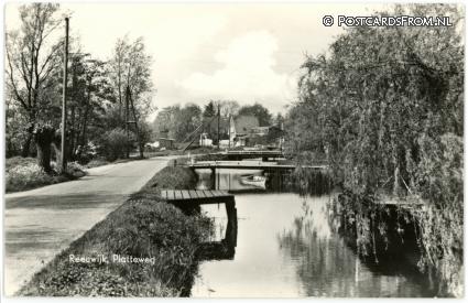 Reeuwijk, Platteweg ansichtkaart: Reeuwijk, Platteweg