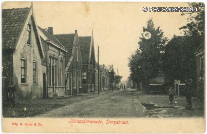 Rijnsaterwoude, Dorpstraat ansichtkaart: Rijnsaterwoude, Dorpstraat