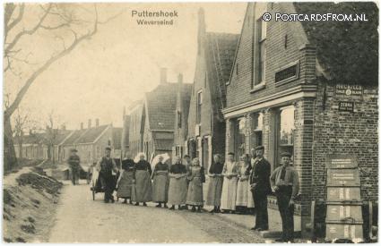 Puttershoek, Weverseind ansichtkaart: Puttershoek, Weverseind