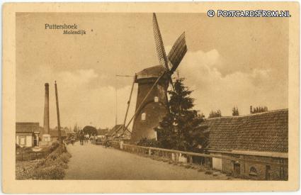 ansichtkaart: Puttershoek, Molendijk